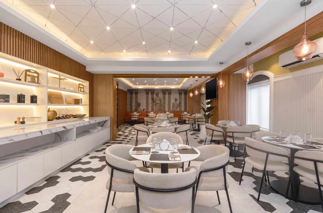 Ivy Lush Hotel, Warri — Restaurant display wall