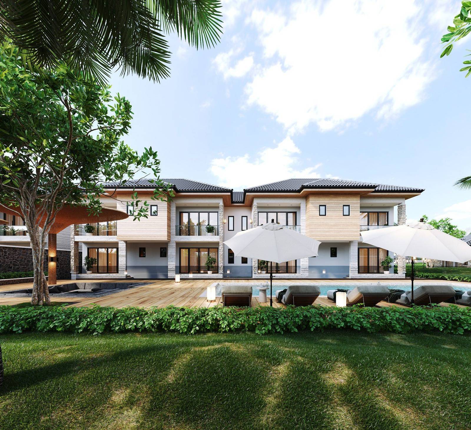 Jefferson Chateau — Residences & pool deck