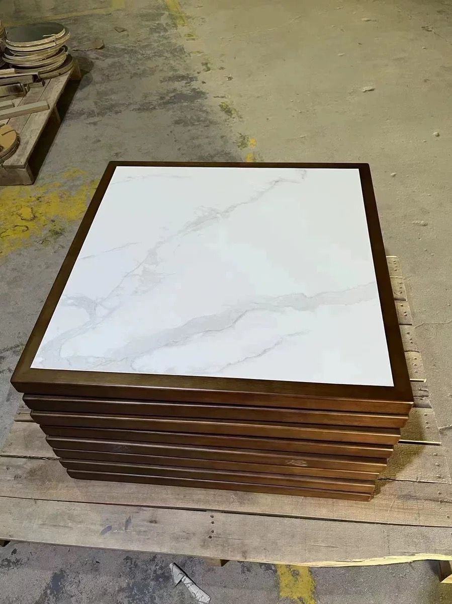 ADO International — Marble-top side table