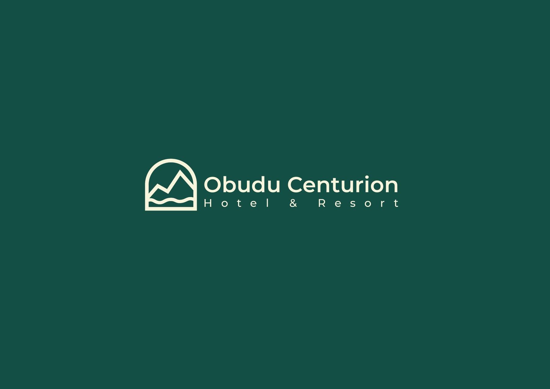Obudu Centurion brand identity — Horizontal lockup · reversed