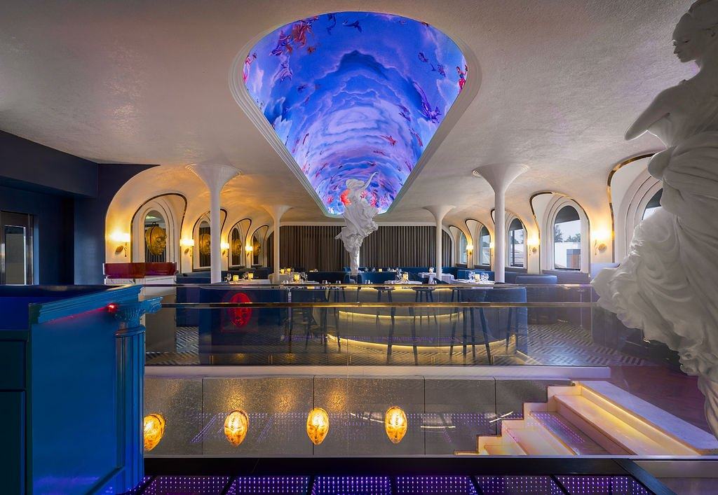 La Luna Abuja — The main dining room & sky ceiling