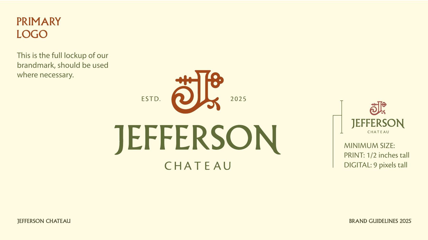 Jefferson Chateau brand guidelines — Primary logo