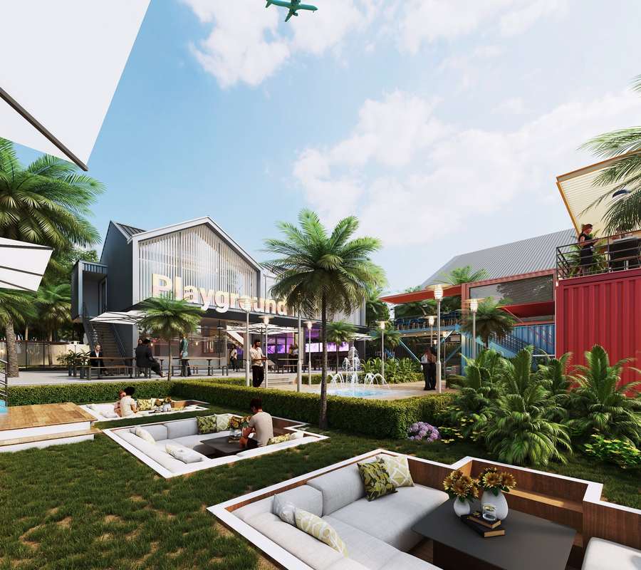 The Playground Ikoyi — Garden lounges & food hall